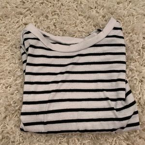 Cropped striped tee